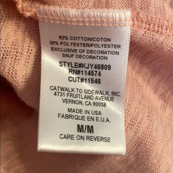 Pleione Ribbon Tie Sleeve Top Medium Pale Pink - Picture 4 of 4